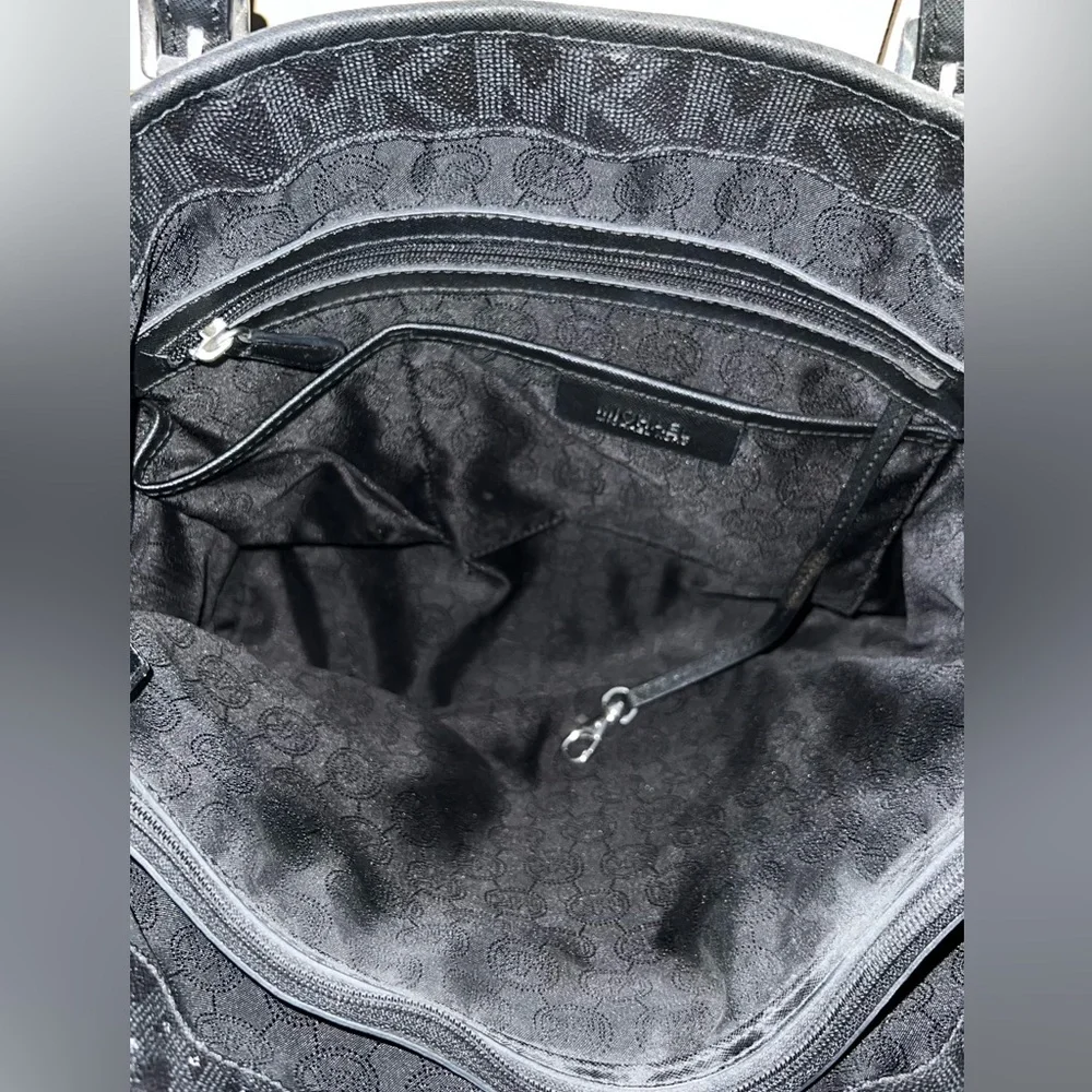 Black Leather Tote Bag MK - Picture 7 of 15